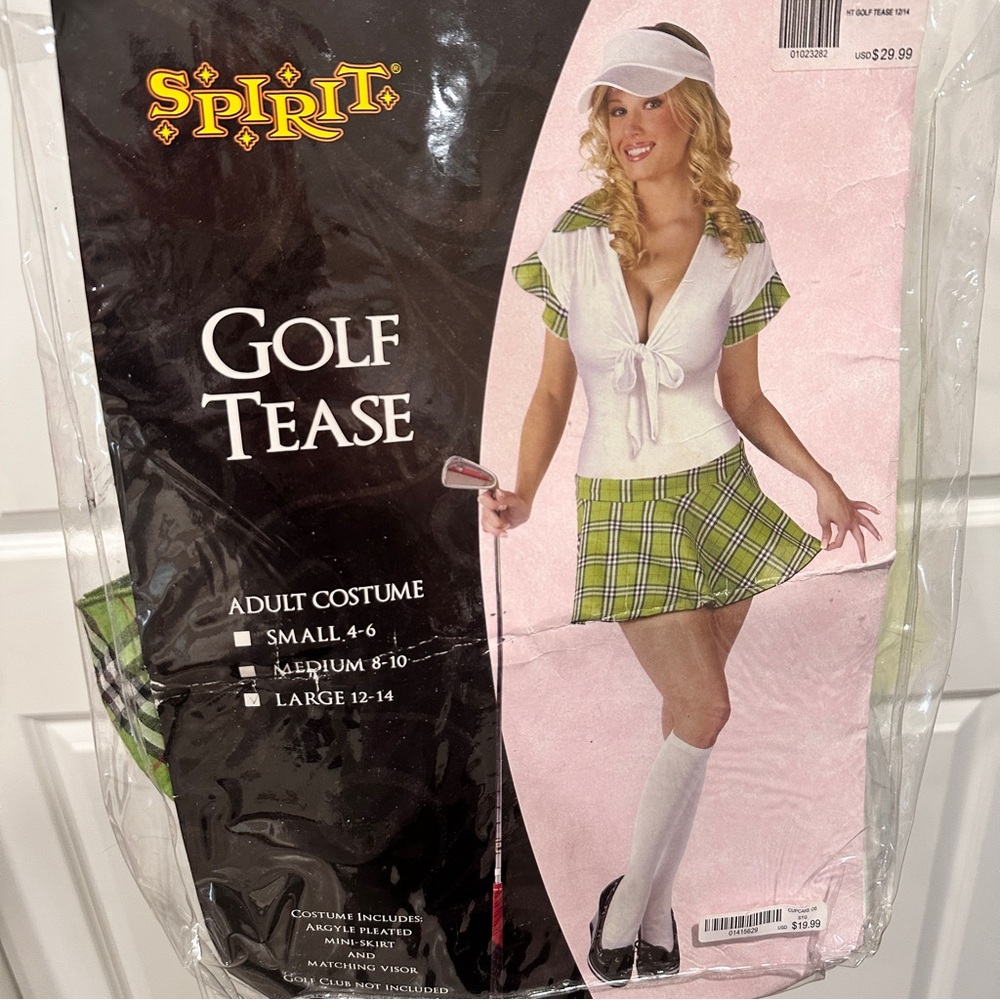 Spirit of Halloween Green Plaid Golf Costume